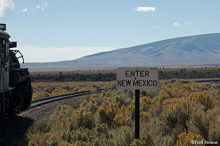 Cumbres and Toltec Scenic Railroad Steam Engine 489 Crossing into New Mexico